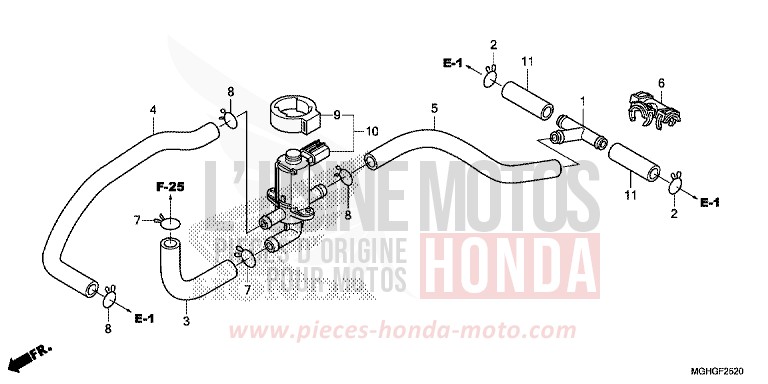 VALVE COMMANDE INJECTION D'AIR de VFR1200X "Crosstourer" DCT PEARL COSMIC BLACK (NHA64) 2016